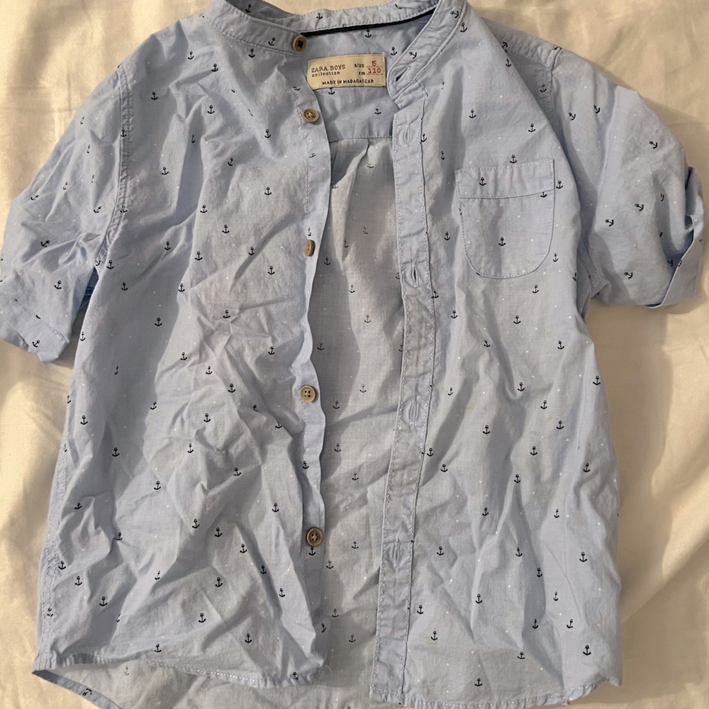 Zara kid boy size 5 light blue